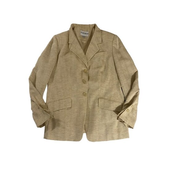 Vintage John Meyer Of Norwhich Women's Beige Blazer - 14 - Picture 1 of 12